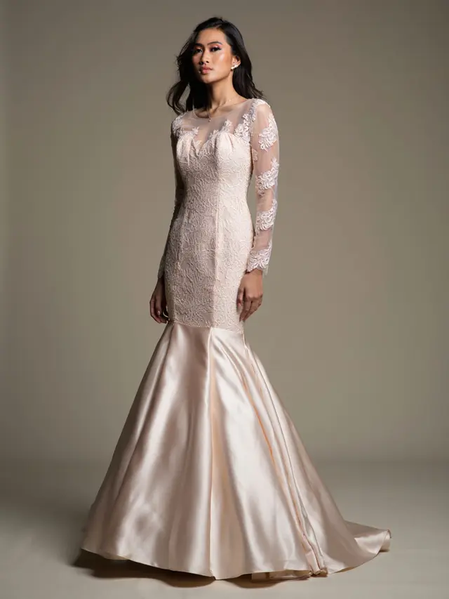 Model Dress Brokat Satin Mewah