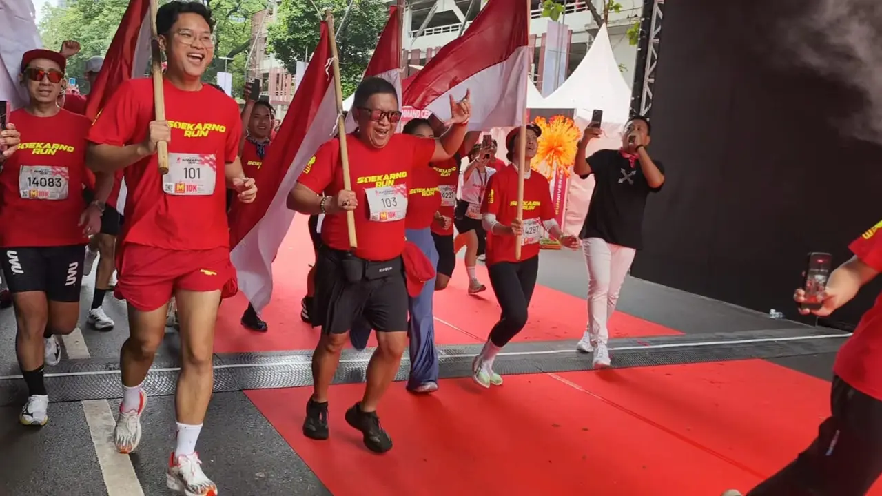 Sekretaris Jenderal DPP PDI Perjuangan (PDIP), Hasto Kristiyanto, dalam ajang Soekarno Run 2026 di kawasan Gelora Bung Karno (GBK), Senayan, Jakarta, Minggu (15/2/2026) (Istimewa)