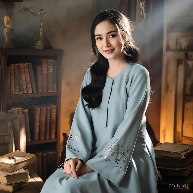 Lima model gamis plisket yang modern dan feminin, kerap menjadi tren di media sosial. (sumber: AI)