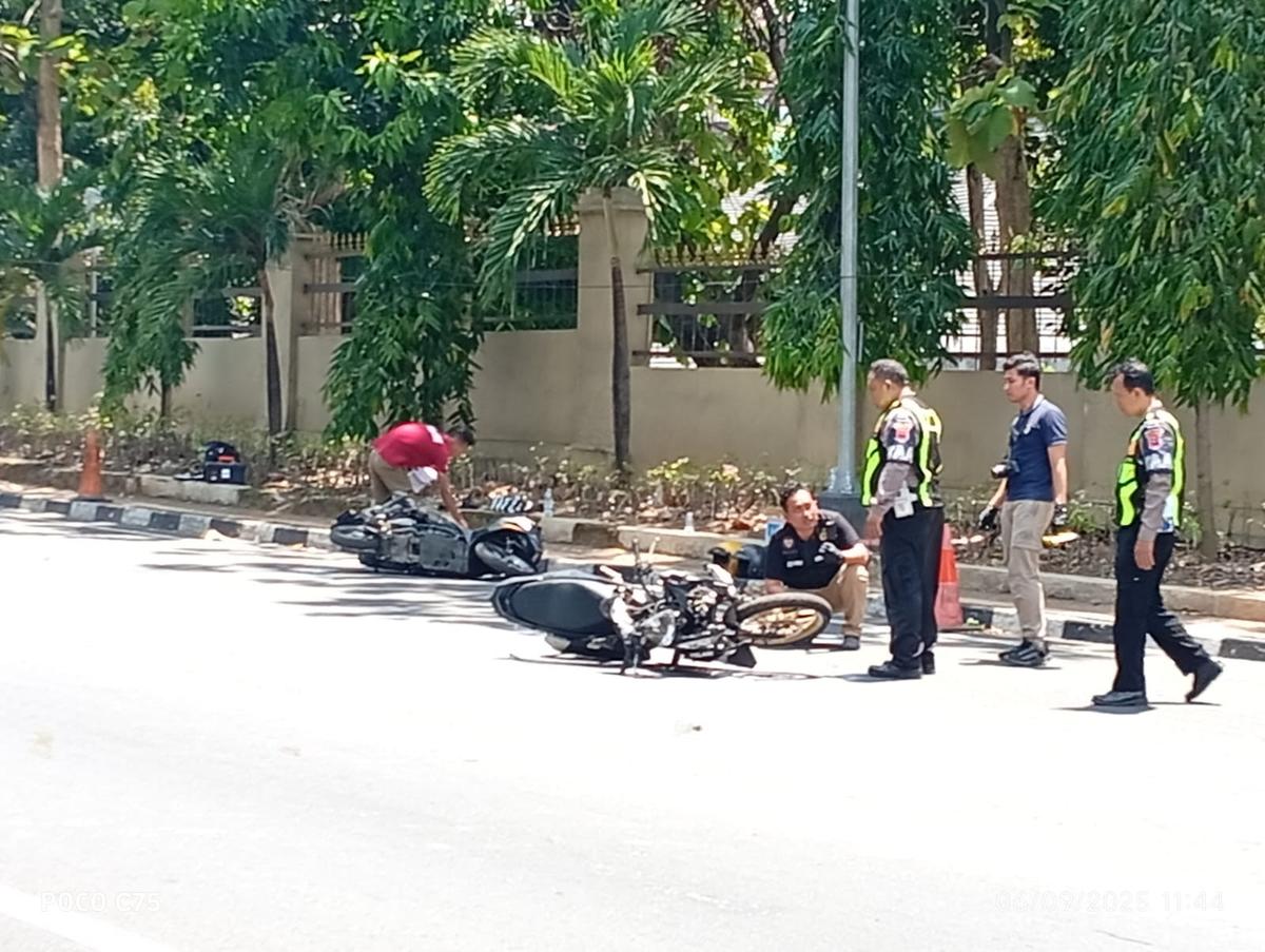 Polisi Olah TKP Kecelakaan Maut Mahasiswa Unnes Iko Juliant Junior di Semarang