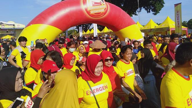 Gerakan Nasional Sarapan Sehat Setiap Hari digelar Energen di Yogyakarta, Minggu (16/2/2020). (Liputan6.com/ Switzy Sabandar)