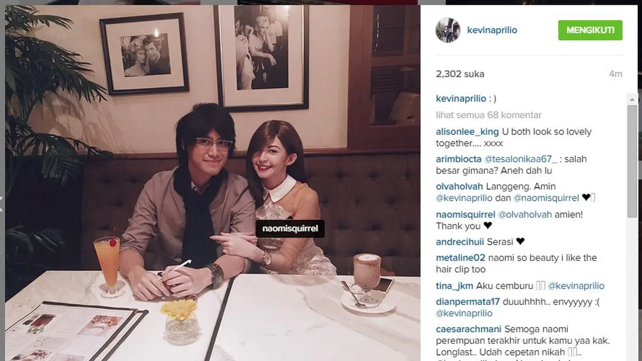 Kevin Aprilio dan Naomi Lee