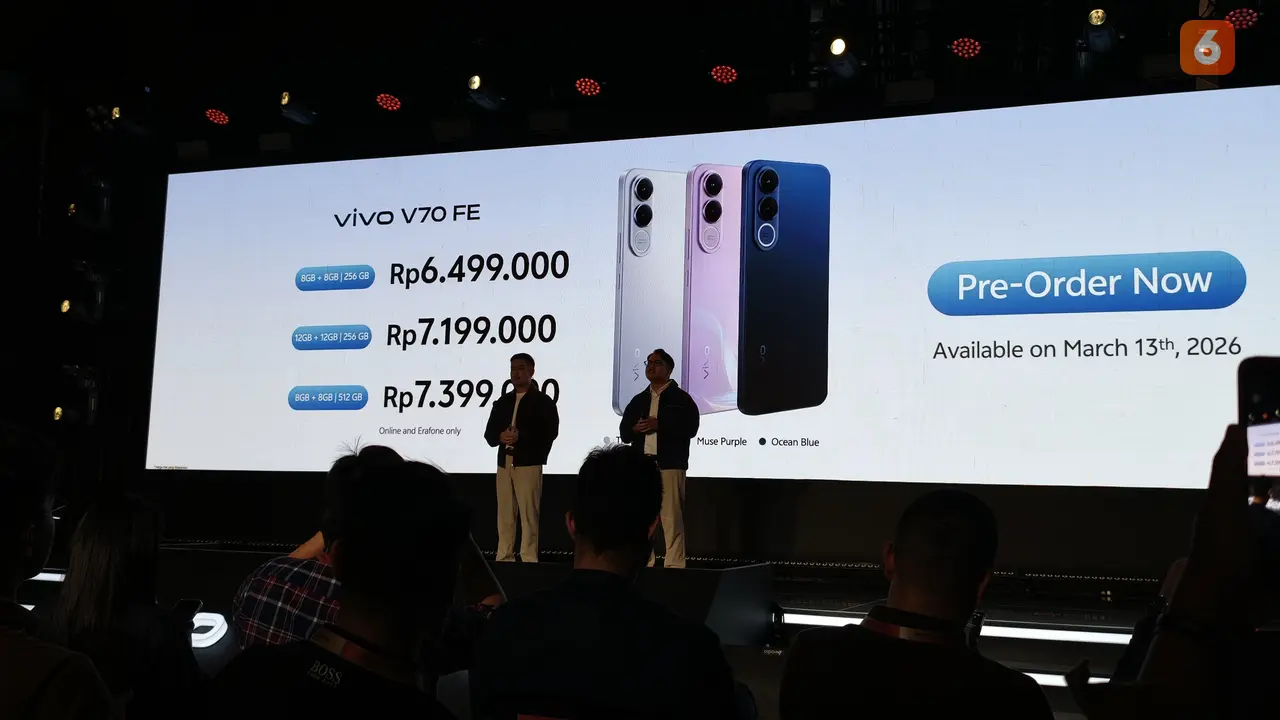Harga Vivo V70 dan V70 FE. Liputan6.com/Yuslianson