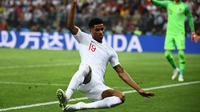 Marcus Rashford optimistis timnas Inggris semakin berkembang di bawah kendali Gareth Southgate. (AFP/Frank Fife)