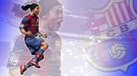 Ronaldinho saat membela Barcelona. GORILASPORT