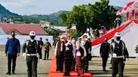 Kenakan Pakaian Adat Ende, Presiden Memimpin Upacara Harla Pancasila.