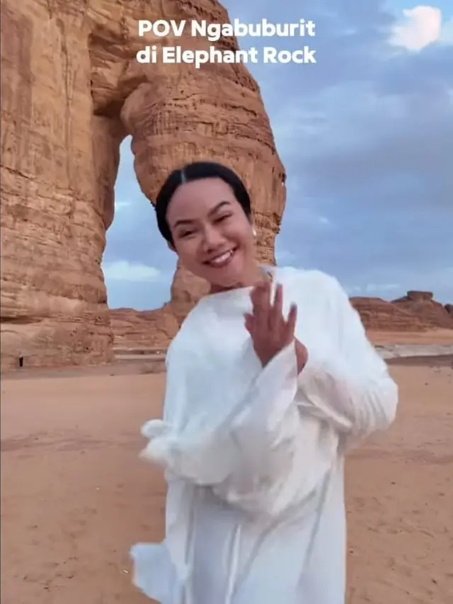 8 Momen Liburan Yura Yunita dan Keluarga di Al Ula, Seru Banget