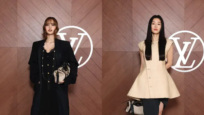 Gaya Kontras Lisa BLACKPINK dan Jung Ji Hyun di Paris Fashion Week 2025, Tampil dengan Busana Hitam Putih