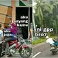 Meme naik motor boncengan (Sumber: Instagram/duhreceh)