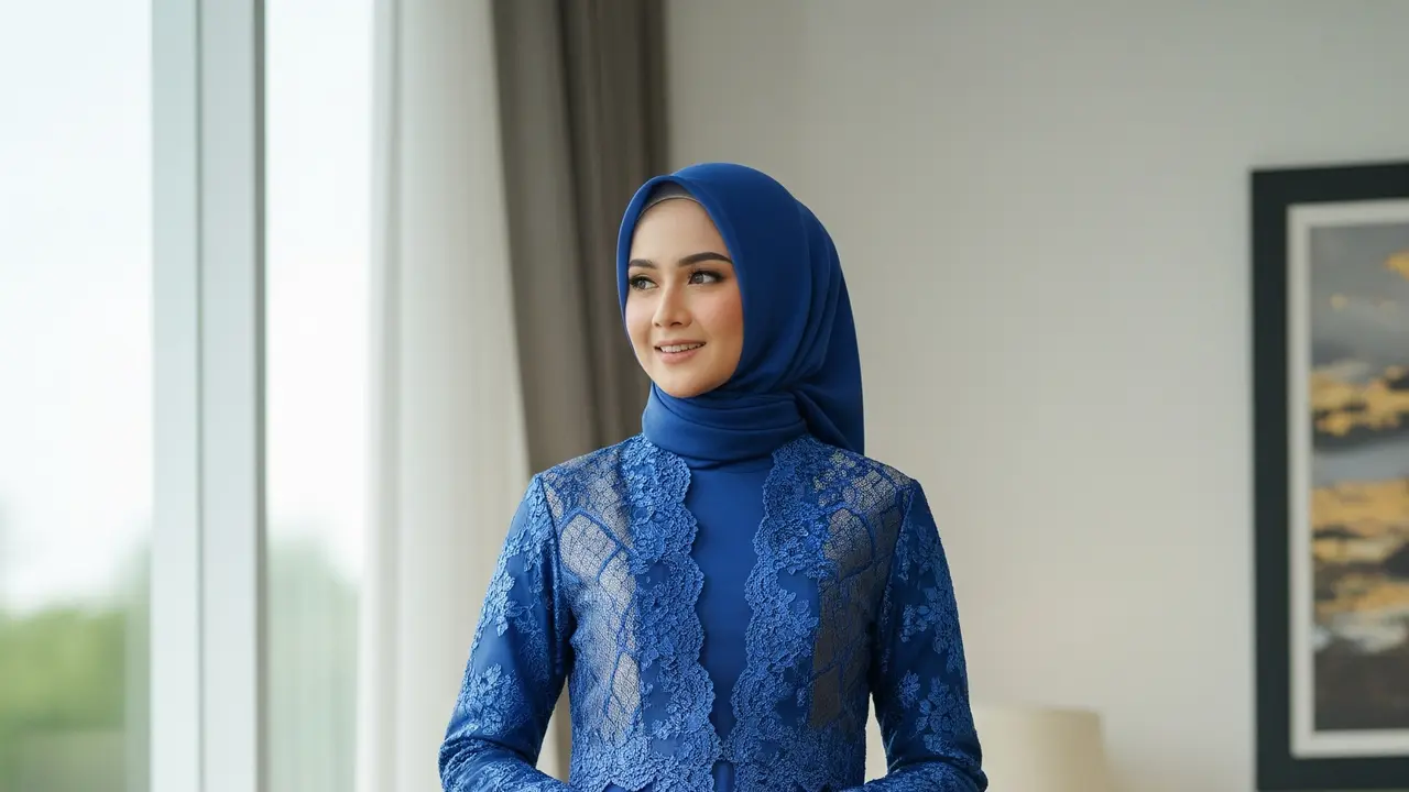 Model Gamis Batik Brokat Warna Bold (Gemini AI)