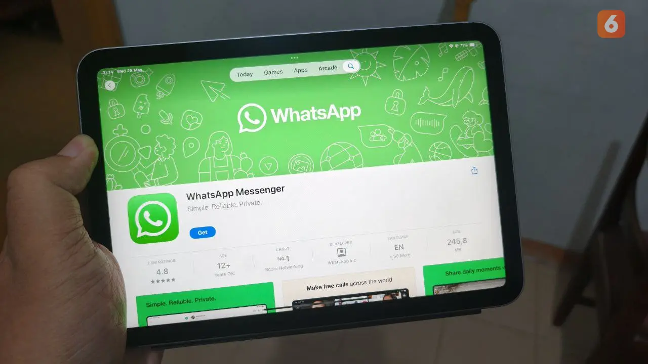 WhatsApp versi iPadOS