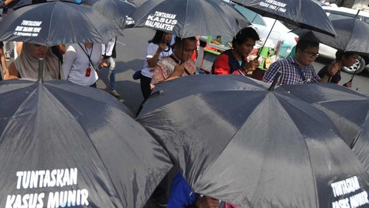 Massa KASUM gelar aksi solidaritas 11 tahun terbunuhnya Munir