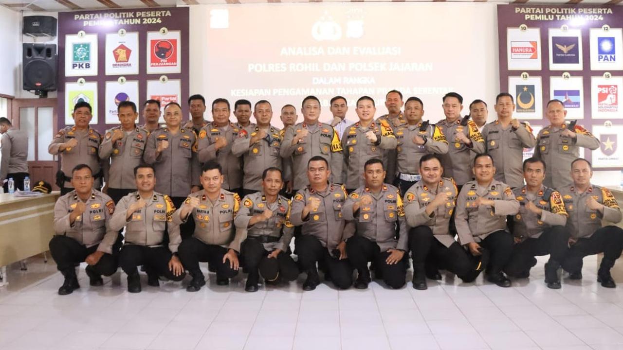 Pastikan Pilkada Aman dan Kondusif, Kapolres Rohil Gelar Rakor di Kantor KPU