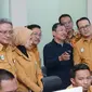 Menteri Kesehatan RI Terawan Agus Putranto berkunjung ke kantor BPJS Kesehatan, Jakarta Pusat pada Jumat (25/10/2019) untuk membahas lebih lanjut mengenai persoalan yang ada. (Dok Humas BPJS Kesehatan)
