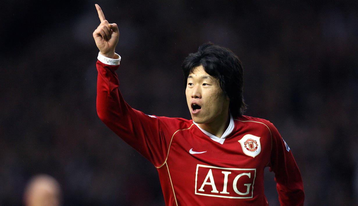 Park Ji-sung bergabung dengan Manchester United pada 2006. Sebelumnya, gelandang asal Korea Selatan ini bermain untuk di Liga Belanda untuk klub PSV Eindhoven. (AFP/Paul Ellis)