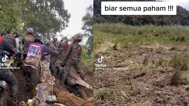 Viral Komunitas Trail Bikin Hancur Kebun Edelweis di Ranca Upas