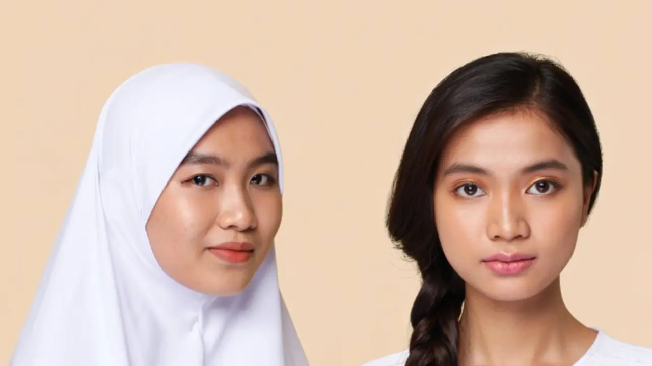 Model Rambut Wanita Berhijab Usia 20 Simple