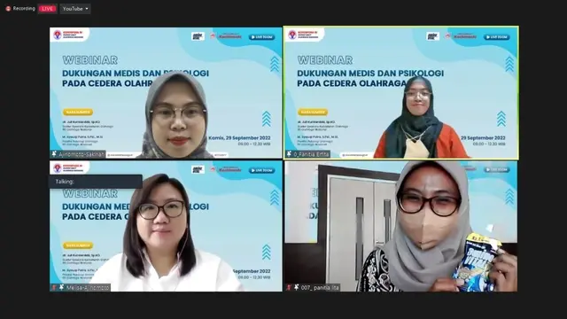 Program webinar “Peran Asam Amino dalam Mendukung Performa Olahraga dan Mencegah Cedera,” yang digelar Ajinomoto pada November 2022.