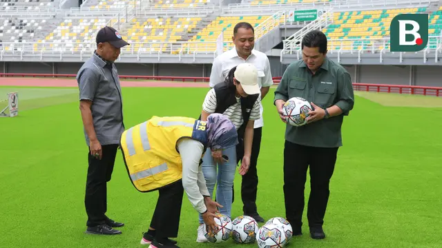 FOTO Erick Thohir Sidak Stadion Gelora Bung Tomo