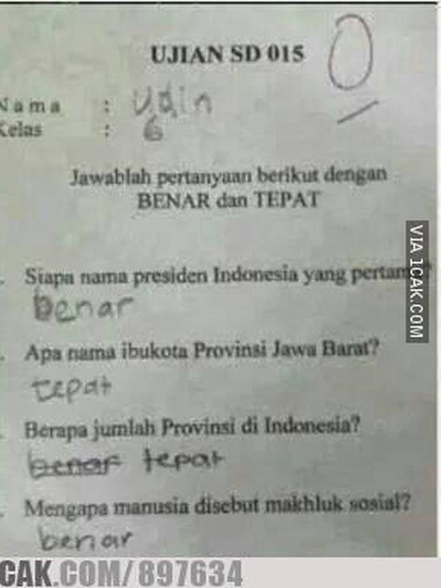 6 Jawaban Polos Anak SD di Soal Ujian, Bikin Guru Senyum Tipis