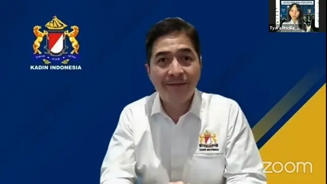 Ketua Umum Kamar Dagang dan Industri (Kadin) Indonesia, Arsjad Rasjid dalam pembukaan Rapat Umum Anggota INACA, Kamis (18/11/2021).