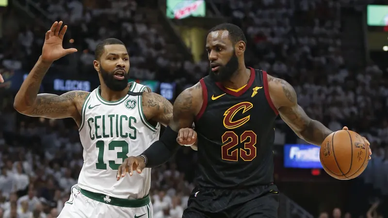 LeBron James sukses mencetak 46 poin saat melawan Celtics