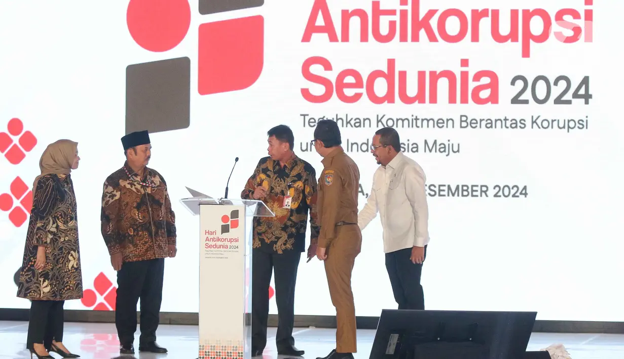 Hakordia 2024 mengandung makna ajakan bagi seluruh elemen bangsa untuk memperkuat komitmen dan fokus pada pemberantasan korupsi, sebagai pilar menuju Indonesia Emas 2045. (Liputan6.com/Herman Zakharia)