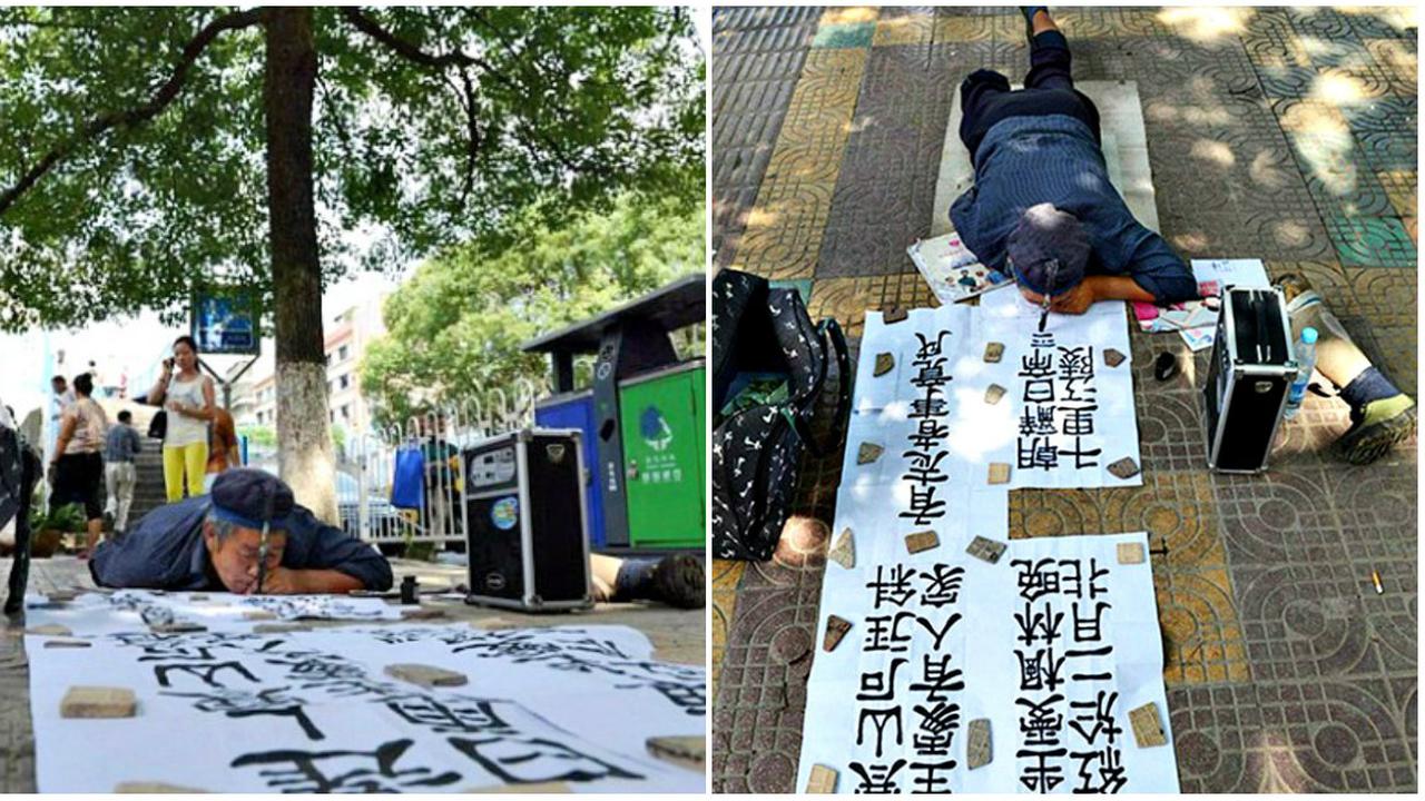  Demi Anak, Ayah Difabel Rela Tulis Kaligrafi dengan Kepala