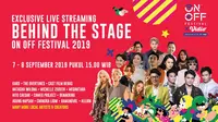 ON OFF Festival 2019 digelar Sabtu-Minggu, 7-8 Sepetember 2019 di Istora Senayan Jakarta