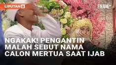 Rasa tegang kerap kali melanda pengantin saat melangsungkan pernikahan. Terlebih menjelang prosesi ijab kabul, calon pengantin tak jarang salah tingkah. Seperti pengantin pria berikut ini yang salah saat menyebut nama calon istri.