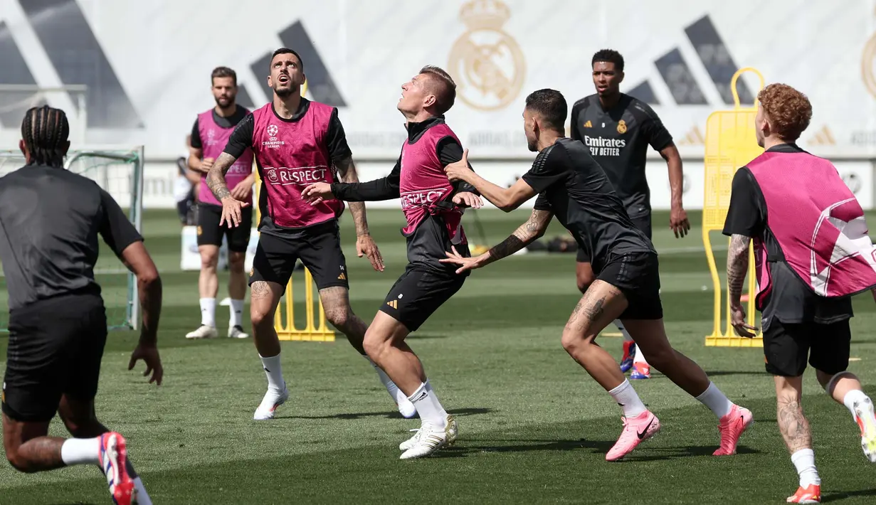 Di Final, Real Madrid akan berhadapan dengan tim asal Jerman, Borussia Dortmund. (Thomas COEX/AFP)