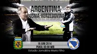 Argentina vs Bosnia-Herzegovina (Liputan6.com/Yoshiro)