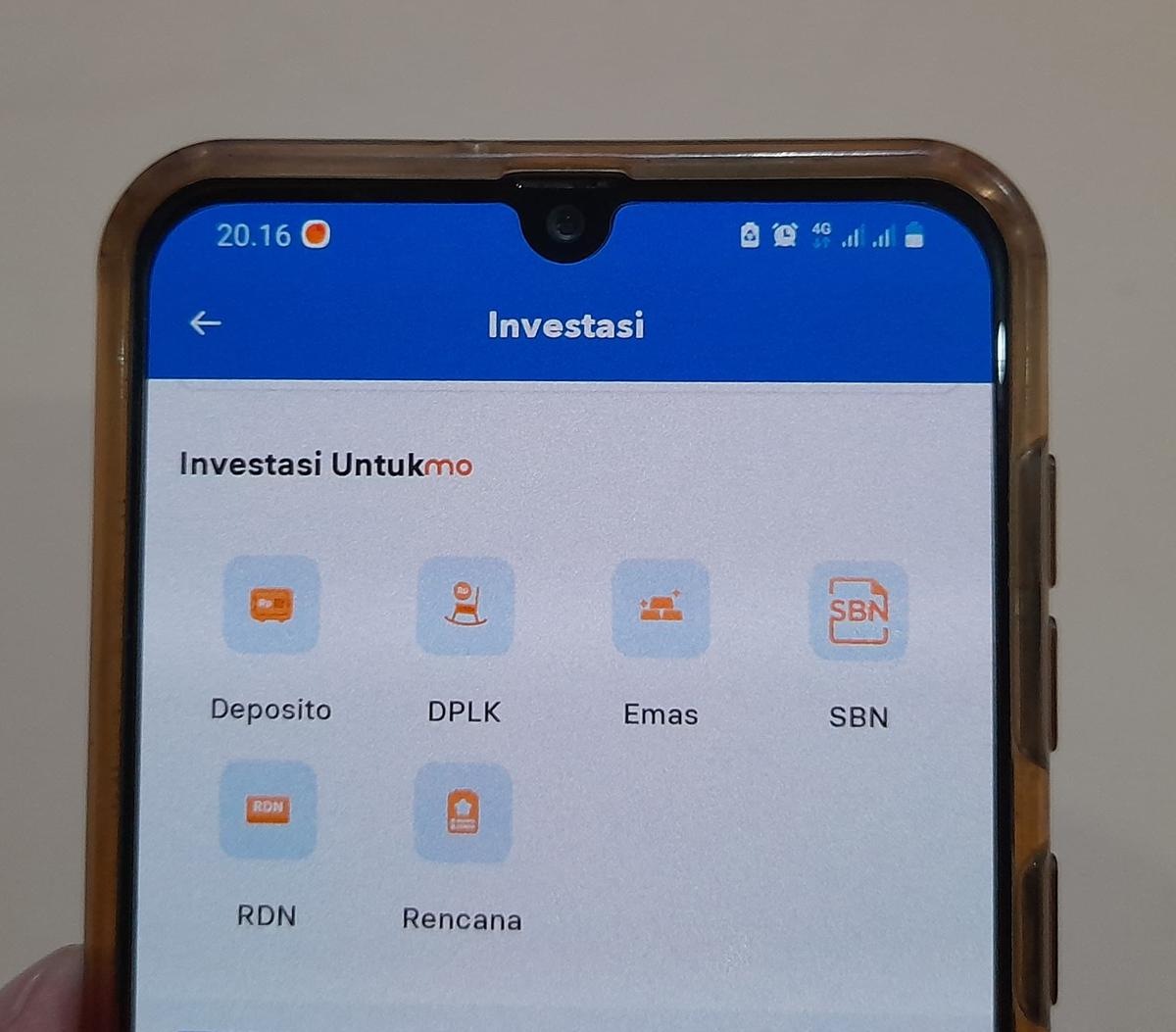 Pilihan investasi di BRImo.
