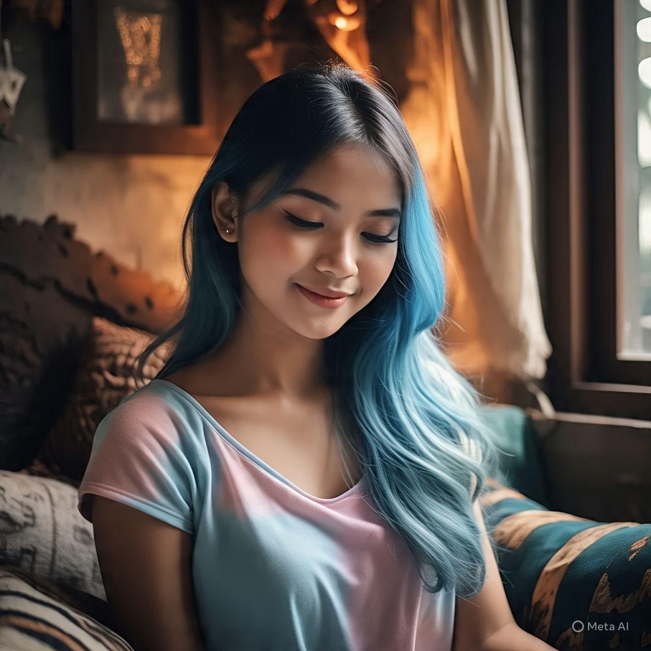 15 Inspirasi Cat Rambut Warna Biru yang Bikin Penampilanmu Makin Stunning