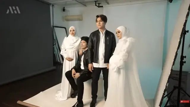 6 Gaya Maternity Shoot Aurel Hermansyah dan Lesty Kejora, Kompak Bareng Suami