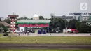 Suasana di Apron Bandara Pondok Cabe, Pamulang, Tangerang Selatan, Banten, Rabu (29/12/2021). Kementerian Perhubungan menunjuk Bandara Pondok Cabe dan Bandara Soekarno-Hatta sebagai bandara pengganti selama revitalisasi Bandara Halim Perdanakusuma. (Liputan6.com/Faizal Fanani)