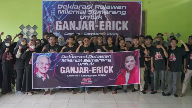 Di Kota Semarang, muncul relawan yang mengatasnamakan Jarik Merah Putih yakni Ganjar-Erick Thohir untuk Merah Putih (Istimewa)