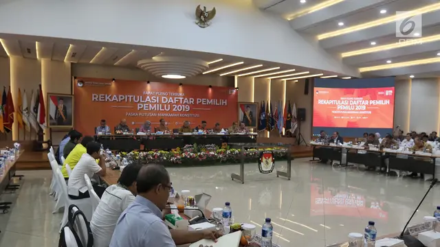 KPU Gelar Rapat Pleno Rekapitulasi Daftar Pemilih Pemilu 2019