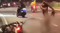 Pria Bugil Mengamuk, Pukul Pengendara Motor di Lenteng Agung