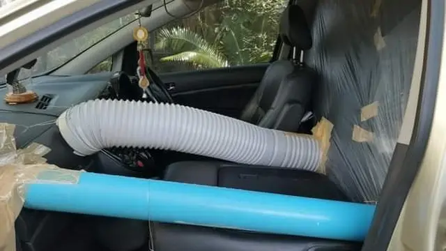 Jemput Anak dari Bandara, Ayah Ini Bikin Ruang Isolasi di Mobil