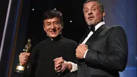 Jackie Chan dan Sylvester Stallone. (laineygossip.com)