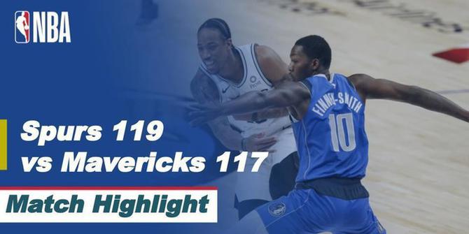 VIDEO: Highlights NBA, San Antonio Spurs Berhasil Menang Tipis dari Dallas Mavericks dengan Skor 119-117