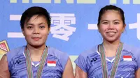 Ganda putri, Greysia Polii/Apriyani, menjadi runner up Hong Kong Terbuka Super Series 2017, Minggu (26/11/2017). (PBSI)