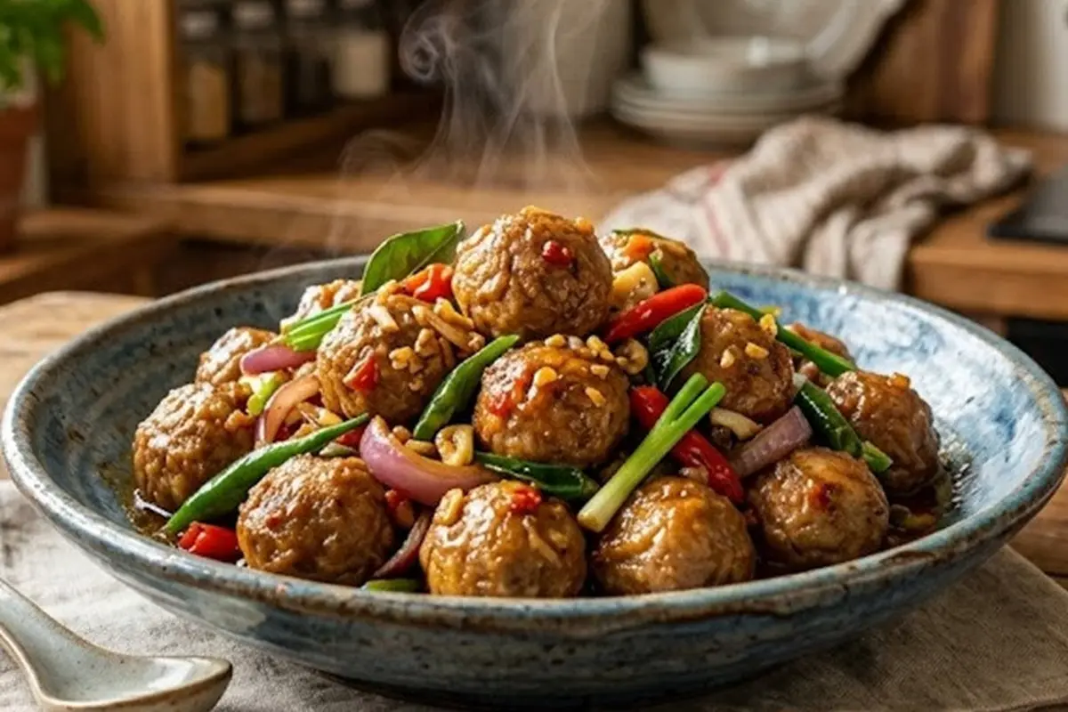 Tumis Bakso Daging Kurban