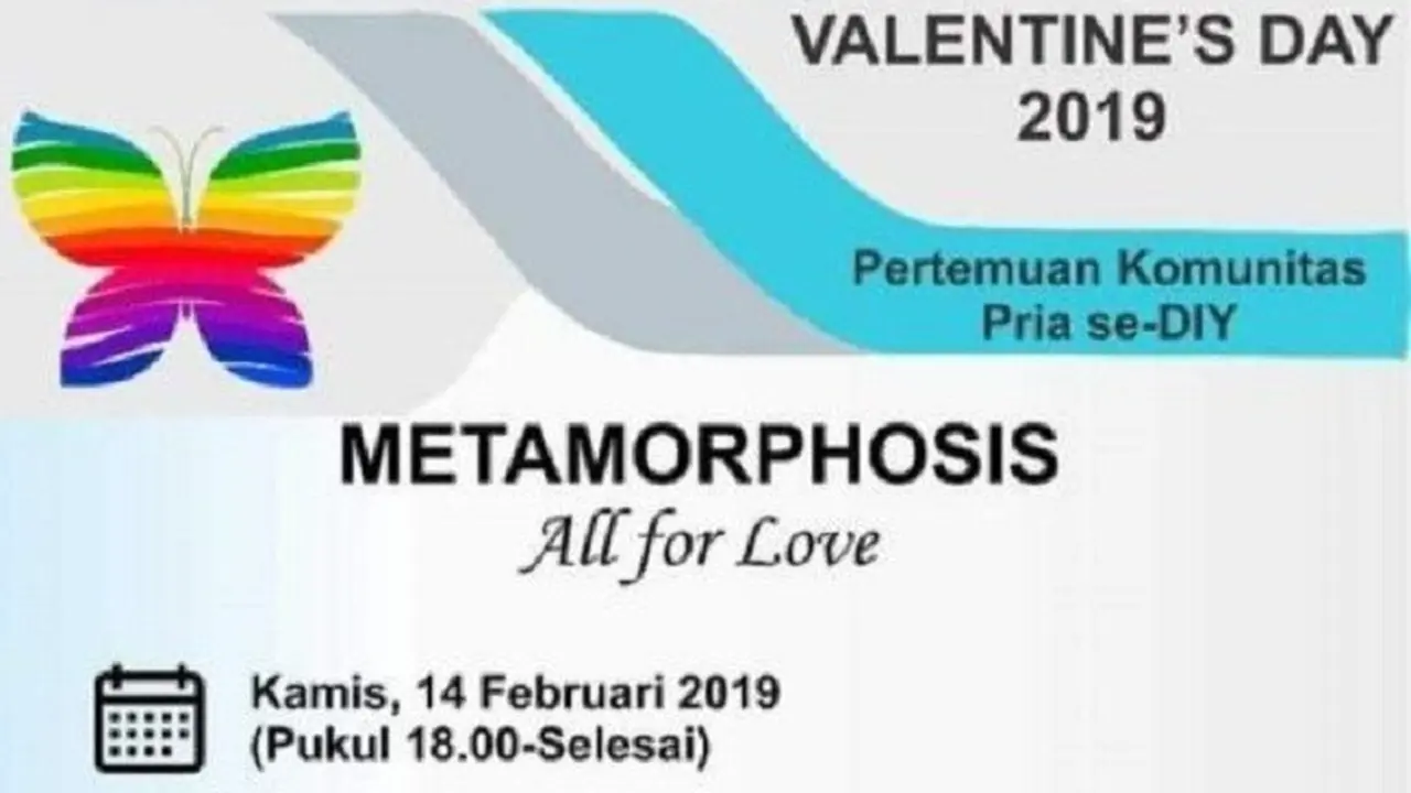 Poster Komunitas Pria Rayakan Valentine