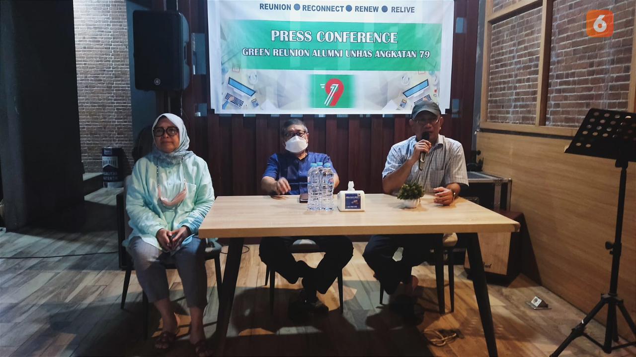Konferensi Pers Green Reunion IKA Unhas '79 (Liputan6.com/Fauzan)
