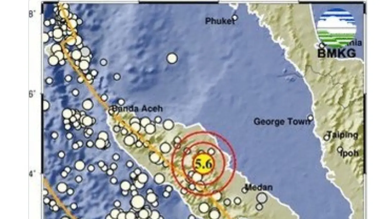 Gempa guncang Aceh. (BMKG)