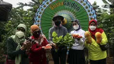 Warga menunjukkan hasil pertanian di Susia Garden, Kalibata, Jakarta, Sabtu (12/2/2022). Berawal dari hobi berkebun, Susiawan Tari (68) manfaatkan lahan sengketa tak produktif untuk menanam beragam jenis sayuran dan buah berkonsep agro edukasi dan pusat kegiatan lingkungan. (Liputan6.com/JohanTallo)