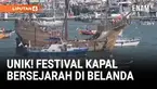 Ratusan kapal layar bersejarah dari berbagai negara memasuki kanal utama Amsterdam dalam parade pembukaan festival maritim SAIL 2025.