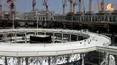 Jamaah Indonesia diminta untuk mencari waktu yang aman untuk melakukan ibadah tawaf. Ini sebagai dampak renovasi Masjidil Haram yang dilakukan pemerintah Arab Saudi. (Liputan6.com/Anri Syaiful/wwn)